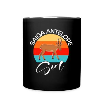 Saiga Antelope Girl Saiga Antilope - Tasse einfarbig - Schwarz - Vorne
