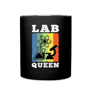 Lab Queen - Tasse einfarbig - Schwarz - Vorne
