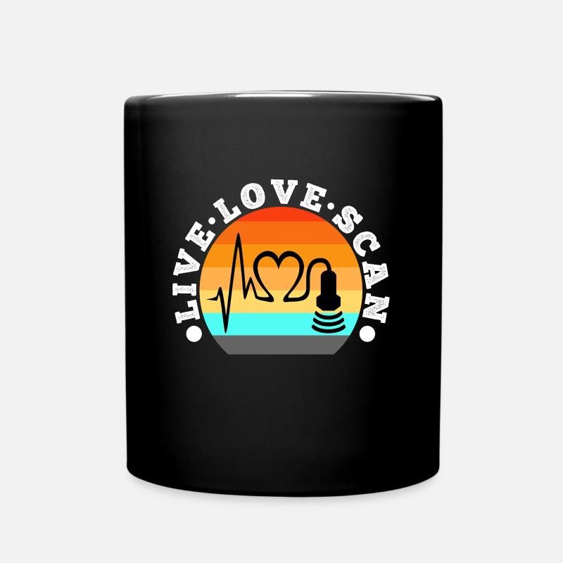Live Love Scan - Tasse einfarbig - Schwarz