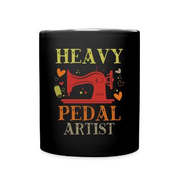 Heavy Pedal Artist - Machine à coudre Quilter - Mug uni - noir - Devant