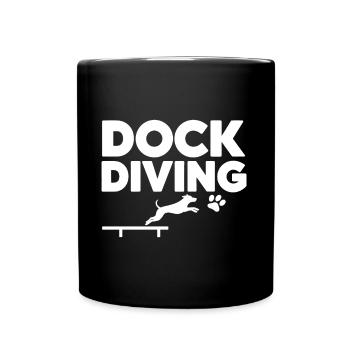 Dock Diving Spruch Dog Diving Dock Diving Geschenk - Tasse einfarbig - Schwarz - Vorne