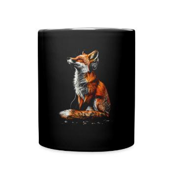 Drôle Renard Renard Art Animal Nature Animaux Animaux Sauvages - Mug uni - noir - Devant