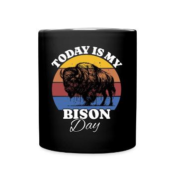 Buffalo Bison - Full Colour Mug - black - Front