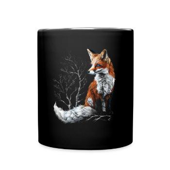Drôle Renard Renard Art Animal Nature Animaux Animaux Sauvages - Mug uni - noir - Devant