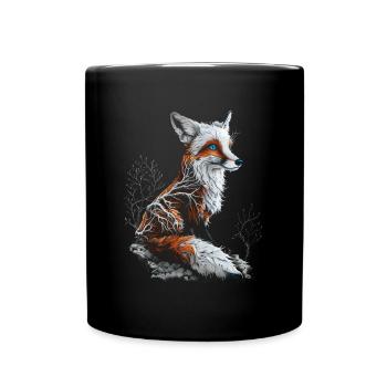 Drôle Renard Renard Art Animal Nature Animaux Animaux Sauvages - Mug uni - noir - Devant