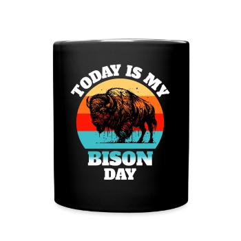 Buffalo Bison - Full Colour Mug - black - Front