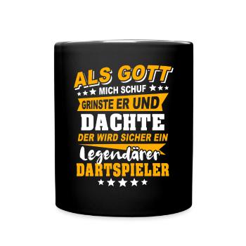 Joueur de fléchettes Fléchettes - Mug uni - noir - Devant