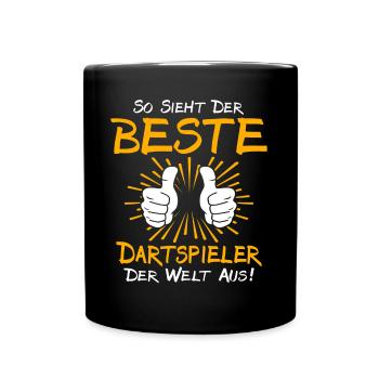 Darts Player Gift Idea - Full Colour Mug - black - Front