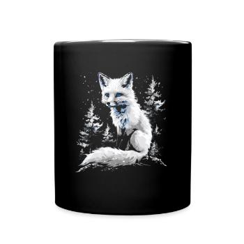 Drôle Renard Renard Art Animal Nature Animaux Animaux Sauvages - Mug uni - noir - Devant