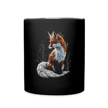 Drôle Renard Renard Art Animal Nature Animaux Animaux Sauvages - Mug uni - noir - Devant