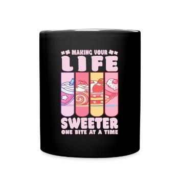 Pastry Lover Making Life Swerter Cute Gift - Tasse einfarbig - Schwarz - Vorne