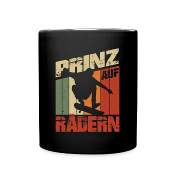 Planche à roulettes graphique garçons hommes idée cadeau - Mug uni - noir - Devant
