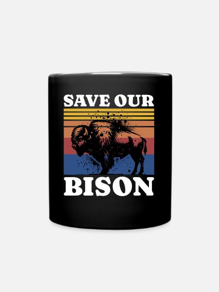 Save Bison - Tasse einfarbig - Schwarz