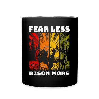 Bison Buffalo - Full Colour Mug - black - Front