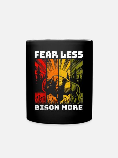 Bison Büffel - Tasse einfarbig - Schwarz