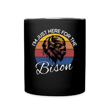 Bison Buffalo - Full Colour Mug - black - Front