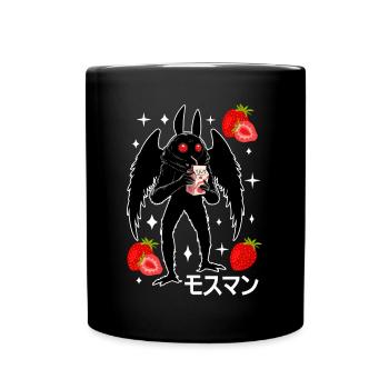Milkshake à la fraise Mothman - Mug uni - noir - Devant