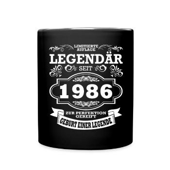 Geburtstag | Jahrgang 1986 | Legende - Tasse einfarbig - Schwarz - Vorne