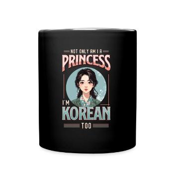 Mädchen Koreanische Herkunft Südkorea - Tasse einfarbig - Schwarz - Vorne