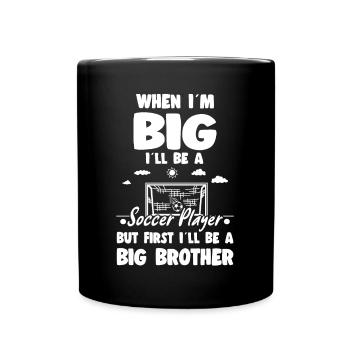 Quand je serai grand, je serai un joueur de football Big Brother - Mug uni - noir - Devant
