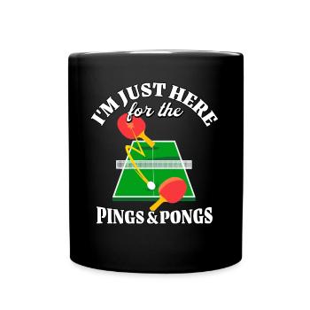 Ping Pong - Tasse einfarbig - Schwarz - Vorne