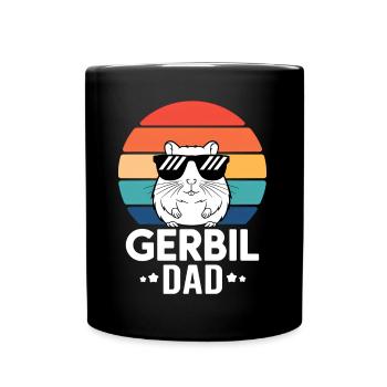 Gerbil Saying Gerbil Dad Funny Gerbil Gift - Full Colour Mug - black - Front
