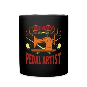 Heavy Pedal Artist - Machine à coudre Quilter - Mug uni - noir - Devant