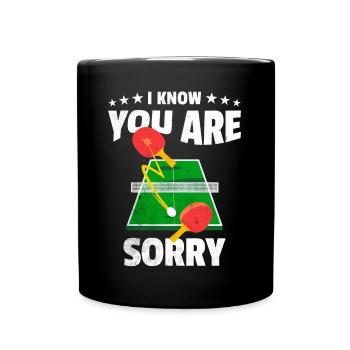 Ping Pong Legende - Tasse einfarbig - Schwarz - Vorne