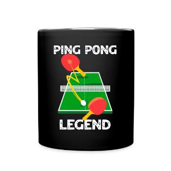 Ping Pong Legende - Tasse einfarbig - Schwarz - Vorne