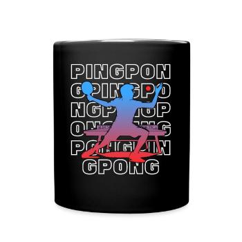 Ping Pong - Tasse einfarbig - Schwarz - Vorne
