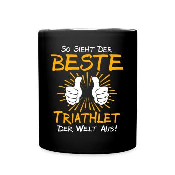 Triathlete Gift Idea - Full Colour Mug - black - Front