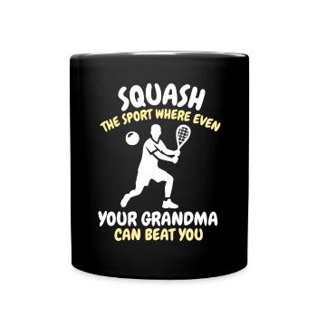 Funny Squash Saying - Full Colour Mug - black - Front