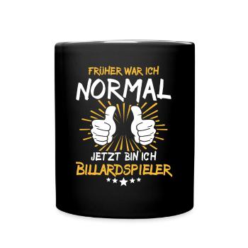 Dicton du joueur de billard biBilliard - Mug uni - noir - Devant