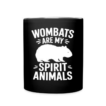 Wombat Spruch Australien Lustiges Wombats Geschenk - Tasse einfarbig - Schwarz - Vorne