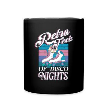 Roller Skating Skate Retro Feels Disco Nights Gift - Full Colour Mug - black - Front