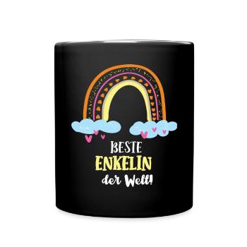 Beste Enkelin Der Welt Enkeltochter Enkelkind - Tasse einfarbig - Schwarz - Vorne