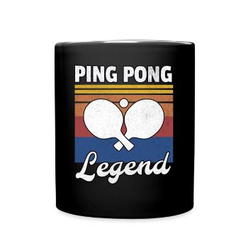 Légende du Ping Pong Hommes - Mug uni - noir - Devant