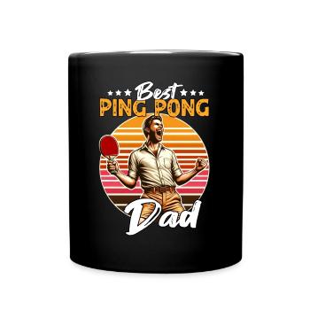 Ping Pong Papa - Tasse einfarbig - Schwarz - Vorne