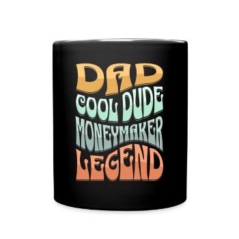 Papa Gagner de l’argent - Mug uni - noir - Devant