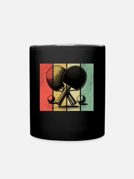 Ping Pong Retro - Tasse einfarbig - Schwarz