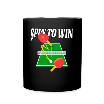 Ping Pong Tischtennis - Tasse einfarbig - Schwarz - Vorne