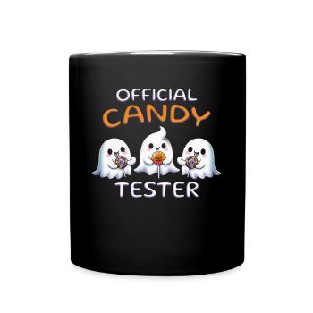 Official Candy Tester - Tasse einfarbig - Schwarz - Vorne