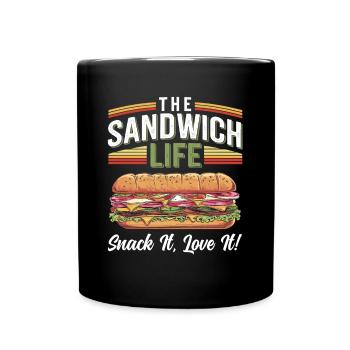 Sandwich Life Snack It Love It - Tasse einfarbig - Schwarz - Vorne