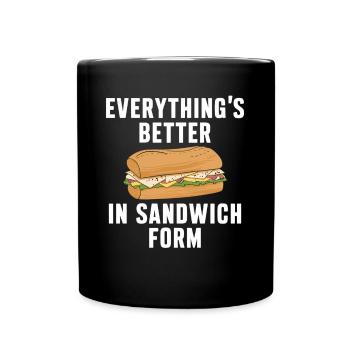 Sandwiches Toast Sandwich Maker Geschenk - Tasse einfarbig - Schwarz - Vorne