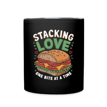 Sandwich Tag Belegter Toast Brötchen Sandwiches - Tasse einfarbig - Schwarz - Vorne