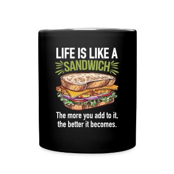 Grilled And Toasted Sandwiches - Tasse einfarbig - Schwarz - Vorne