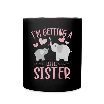 Révélation de la sœur à Obtenir une petite sœur éléphant - Mug uni - noir - Devant
