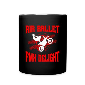 Dirt Biker Riding Air Ballet FMX Delight Dirt Bike - Tasse einfarbig - Schwarz - Vorne