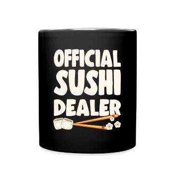 Sushi Lover Official Sushi Dealer Sushi - Full Colour Mug - black - Front