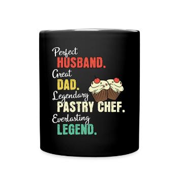 Konditor Papa - Tasse einfarbig - Schwarz - Vorne